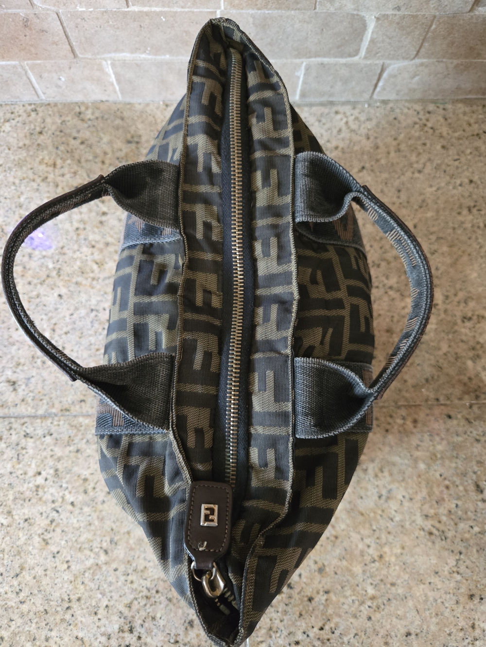 Fendi Zucca Logo Canvas Mini Tote - Picture 5 of 9